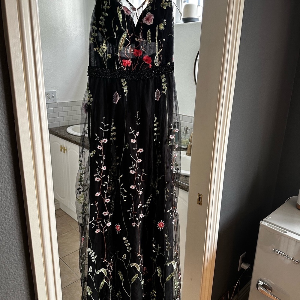 JJs House Black Floral Maxi Dress